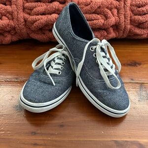 Vans Lurex Denim Blue Sparkle Glitter Low Top Sneakers